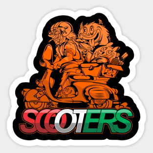 scooters doodle Sticker